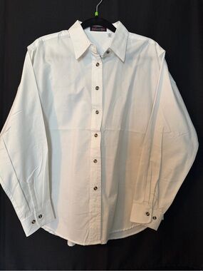 Classic White Button-Down Shirt (Never Worn)